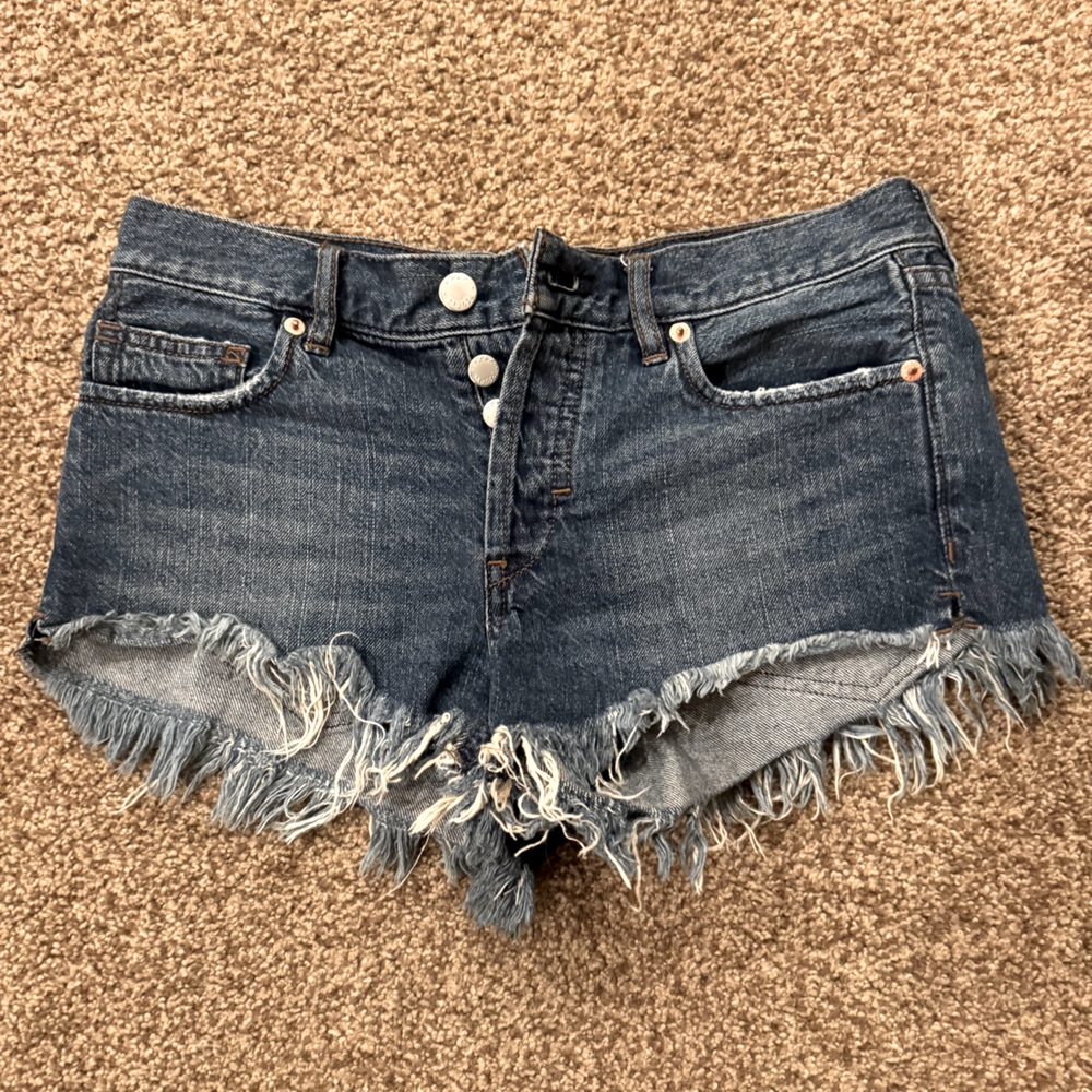 Free People size 24 Jean shorts frayed